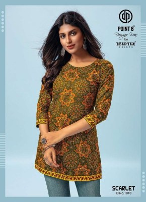Deeptex Scarlet Vol 1 pure Cotton tunic Short Tops collection kurtis catalogs