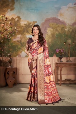 Des by Heritage Hui 4 viscose border and Patola print saree catalog at wholesale rate sarees catalogs