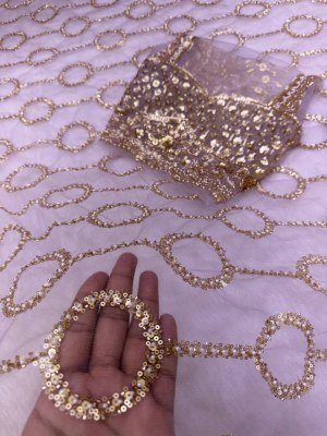 Design No. 5608 Soft Net Sequins Designer Saree with Blouse sarees
