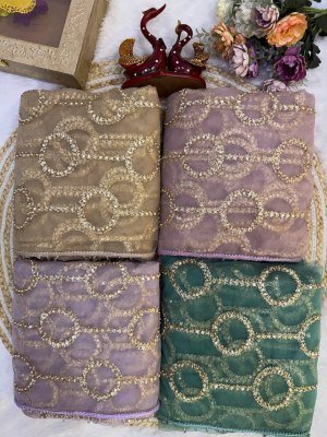 Design No. 5608 Soft Net Sequins Designer Saree with Blouse sarees