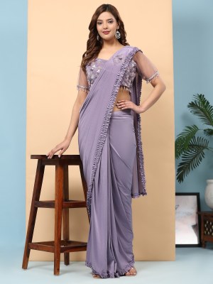 Designe 102073 by Amavi present designer Embroidered ready to wear saree catalogue at affordable rate sarees catalogs