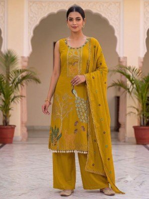 Designer 3-Piece Roman Silk Suit Collection Size wise Combo Set