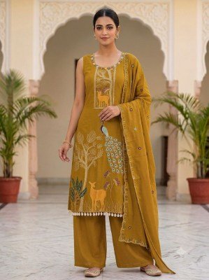Designer 3-Piece Roman Silk Suit Collection Size wise Combo Set