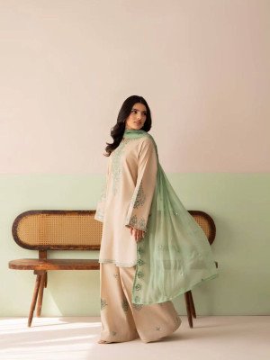 Designer D. No. 045 Heavy Pure Roman Silk Embroidered Palazzo Suit Set Fancy Palazzo suit catalogue