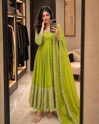 Designer D.No. 801 Pure Chinon Silk Gown Pant with Dupatta wholesale catalogs