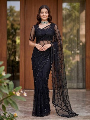 Designer Handwork Saree DN 5173 – Net Beads, Sequin and Pearl Embroidery Collection sarees catalogs