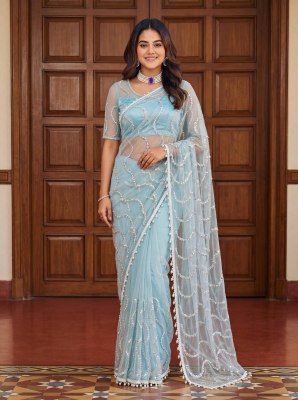 Designer Handwork Saree DN 5173 – Net Beads, Sequin and Pearl Embroidery Collection sarees catalogs