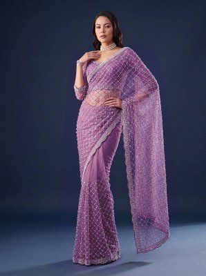 Designer Handwork Saree DVD ON5194 – Net Beads, Sequin and Pearl Embroidery sarees catalogs