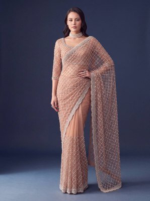 Designer Handwork Saree DVD ON5194 – Net Beads, Sequin and Pearl Embroidery sarees catalogs