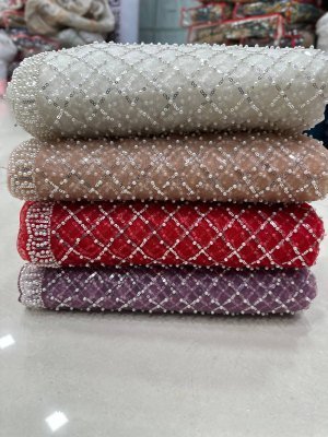 Designer Handwork Saree DVD ON5194 – Net Beads, Sequin and Pearl Embroidery sarees catalogs