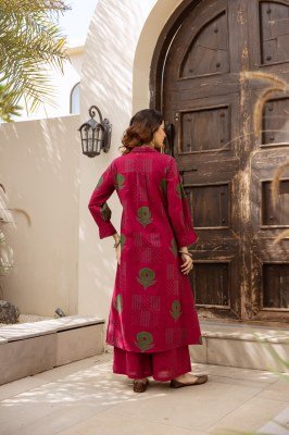 Designer Palazzo Set Natural Cotton Flex with Printed Kurti & Palazzo Fancy Palazzo suit catalogue