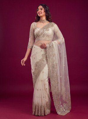 Designer Party Wear Saree DVD ON5193  Net Sequin Embroidery Work sarees