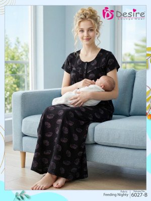 Desire 6027 Hosiery Feeding Nighty with Zipper & Button night wear catalogs