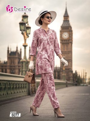 Desire Premium Series Rayon Long Top Kurta Co-Ord Set co ord set catalogs