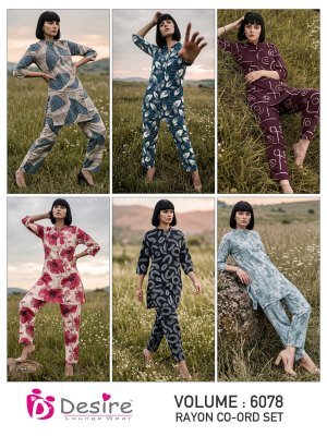 Desire Premium Series Rayon Long Top Kurta Co-ord Set co ord set catalogs