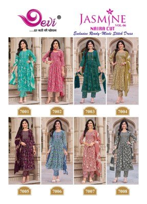 Devi Jasmin Vol 7 Designer Readymade Suit  Reyon Pant And Chanderi Sequin Dupatta Wholesale kurtis catalogs