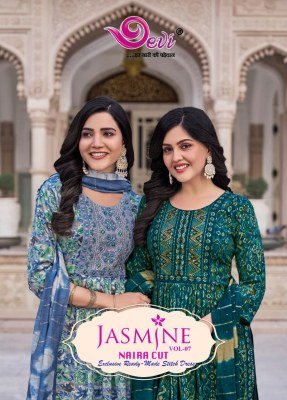 Devi Jasmin Vol 7 Designer Readymade Suit  Reyon Pant And Chanderi Sequin Dupatta Wholesale kurtis catalogs