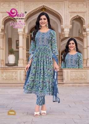 Devi Jasmin Vol 7 Designer Readymade Suit  Reyon Pant And Chanderi Sequin Dupatta Wholesale kurtis catalogs