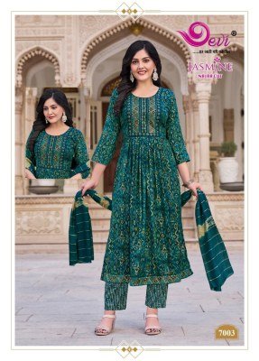 Devi Jasmin Vol 7 Designer Readymade Suit  Reyon Pant And Chanderi Sequin Dupatta Wholesale kurtis catalogs