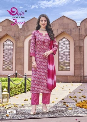 Devi by Jannat Vol 6 heavy reyon capsuale printed readymade suit catalogue at affordable rate readymade suit catalogs