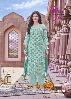 Devi by Jannat Vol 6 heavy reyon capsuale printed readymade suit catalogue at affordable rate readymade suit catalogs