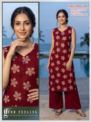 Dhaboo Cotton 2-Piece Kurti Set with Extra Sleeves kurtis catalogs