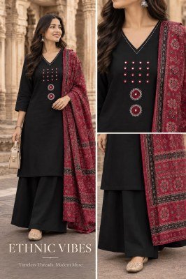 Dhaboo Cotton 3-Piece Big Size Suit Set with  Dupatta and Patchwork  
