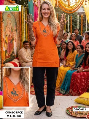 Dhabu Cotton Flair Short Top Size wise Combo Set