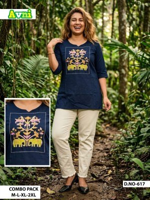 Dhabu Cotton Flair Short Top Size wise Combo Set