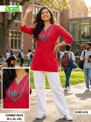 Dhabu Cotton Flair Short Top Size wise Combo Set