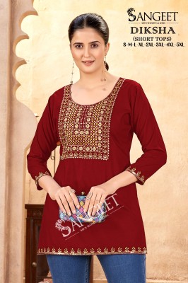 Diksha lunch new multi embroidered neck work western wear collection in affordable rate  western wear catalogs