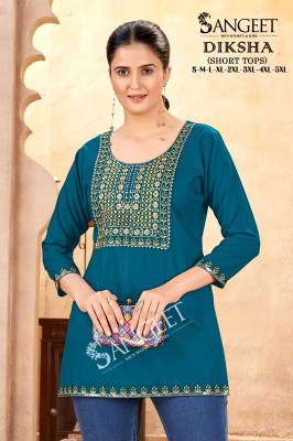 Diksha lunch new multi embroidered neck work western wear collection in affordable rate  western wear catalogs