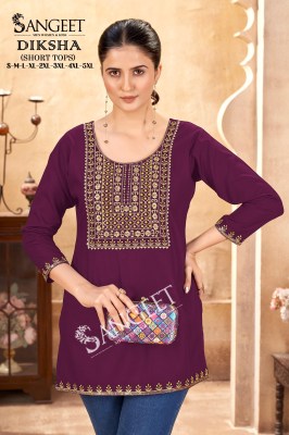 Diksha lunch new multi embroidered neck work western wear collection in affordable rate  western wear catalogs