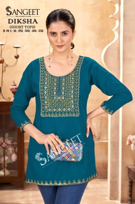 Diksha lunch new multi embroidered neck work western wear collection in affordable rate  western wear catalogs