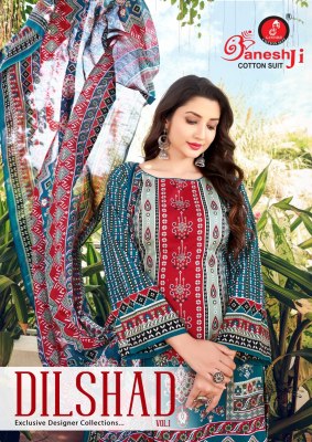 Dilshad vol 1 by Ganesh Heavy Soft Cotton Unstitched suit catalogue at budget rate Shree Ganesh