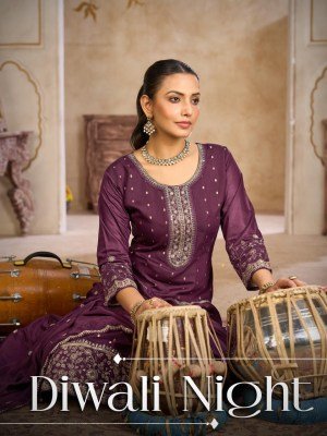 Diwali Party Wear Set Embroidered Chanderi Top Roman Silk Bottom and Chinon Dupatta wholesale readymade suits catalogs readymade suit catalogs