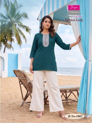 Diya Trends Fashion Look Short Top with Palazzo  kurtis catalogs
