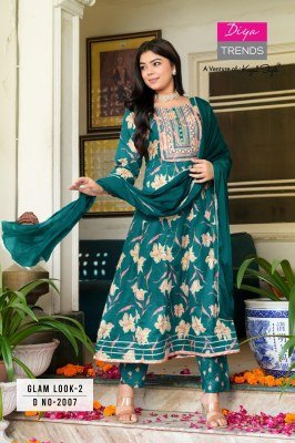 Diya Trends by Glamlook vol 2 Cotton Anarkali Top pant with dupatta catalogue at low rate readymade suit catalogs