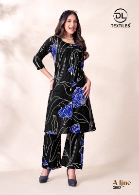Dl A Line Vol 3 Women s Heavy Poplin Cotton Printed A Line Kurti with Pants Long Co ord Set Wholesale kurtis catalogs
