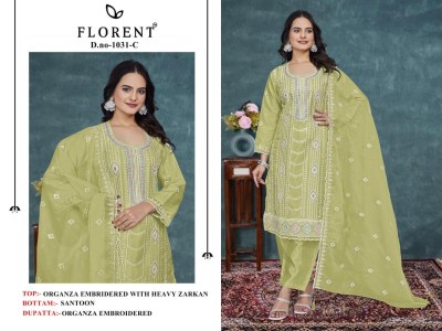 Dno 1031ABCD by Florent Heavy Dull Organza Embroidered Suit with budget rate salwar kameez catalogs