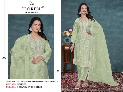 Dno 1031ABCD by Florent Heavy Dull Organza Embroidered Suit with budget rate salwar kameez catalogs
