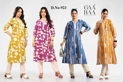 Dno 923 by Gaaba trendy Flex Printed Kurti catalogue at affordable rate  kurtis catalogs
