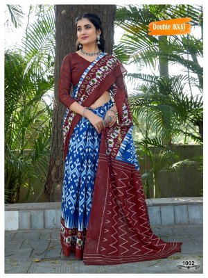 Double Ikkat Vol 1 presenting Double Ikkat Jaipuri Cotton Printed Sarees catalogue at low rate sarees catalogs