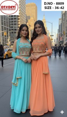 Dt Devi D.No. 8809 Elliza Crop Top with Coat Wedding Set wholesale catalogs