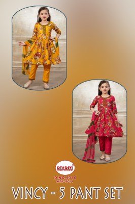 Dt Devi Design No. 9316 Vincy 5 Kurti Plazo Set Bernil Silk Top And  Bottom Design 9316 Ethnic Wear Wholesale Dt Devi
