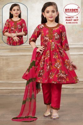 Dt Devi Design No. 9316 Vincy 5 Kurti Plazo Set Bernil Silk Top And  Bottom Design 9316 Ethnic Wear Wholesale kurtis catalogs