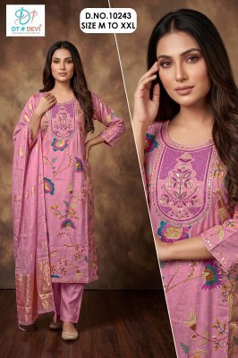 Dt Devi GEHENA-6 Pant Set Design No. 10243 Berlin Silk Printed 2-Piece Set wholesale catalogs
