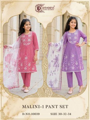 Dt.Devi Malini-1 Roman Silk Pant Set with Digital Dupatta Collection kurti pant with dupatta Catalogs