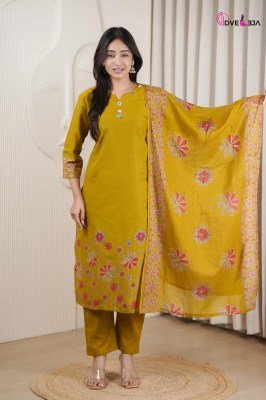 Dveeja Fashion Vardani Series Cotton Panel Print Kurti Pant with Cotton Print Dupatta Set wholesale catalogs