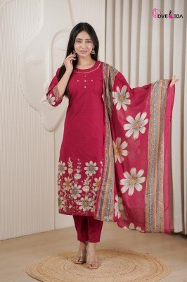 Dveeja Fashion Vardani Series Cotton Panel Print Kurti Pant with Cotton Print Dupatta Set kurti pant with dupatta Catalogs